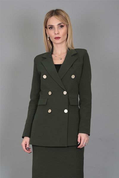 ÖNDER ÖZSOY Men's Lapel Kuruvaze Blazer Jacket-Khaki