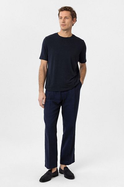 Antioch Navy Blue Regular Fit Basic Men's T-Shirt