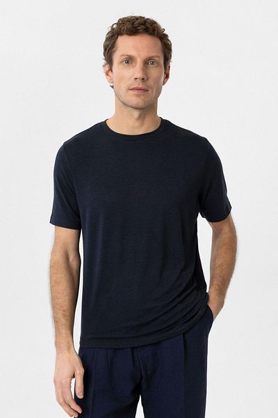 Antioch Navy Blue Regular Fit Basic Men's T-Shirt