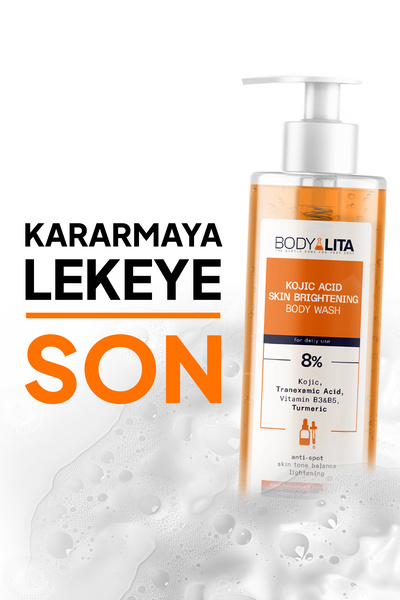bodylita Kojik Asit Kararma Ve Cilt Aydınlatıcı Vücut Şampuanı, %8 Kojic Acid Serum Etkili Duş Jeli