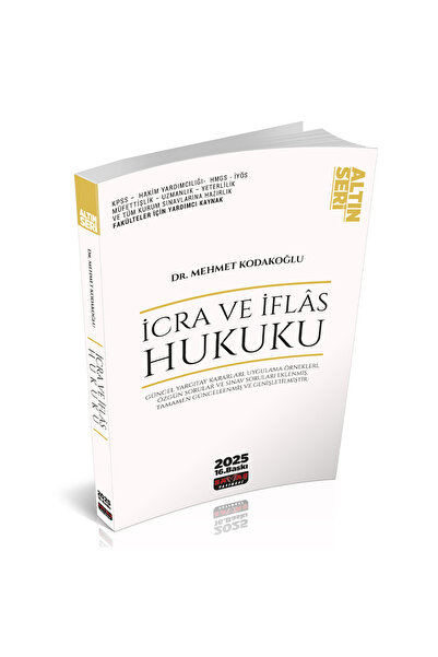 Savaş Yayınevi İcra ve İflas Hukuku Konu Anlatımı Mehmet Kodakoğlu Ekim 2025