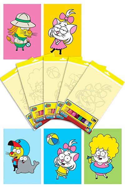 Kral Şakir Ve Ailesi Tuz Boyama Oyunu 5 Li Set -2 , Eğitici Aktivite , Kum Bo...