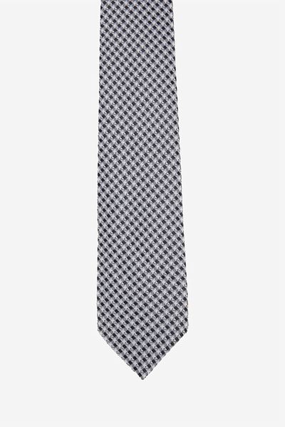 ALTINYILDIZ CLASSICS Men's Grey-Black Patterned Tie