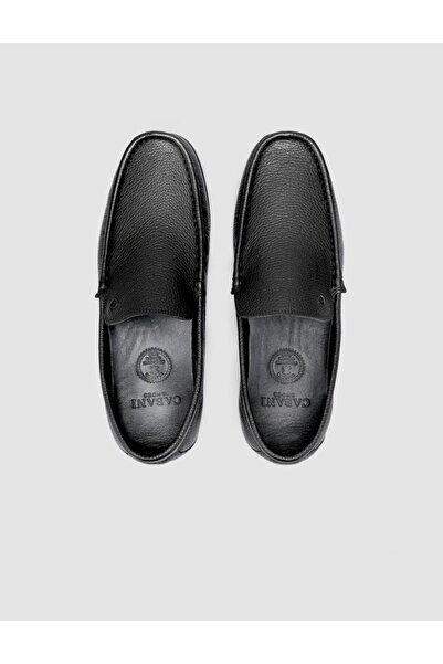 Cabani %100 Hakiki Deri Siyah Erkek Günlük Ayakkabı