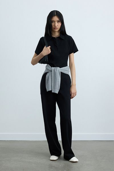 Suud Collection Black Jane Wide Leg Pants