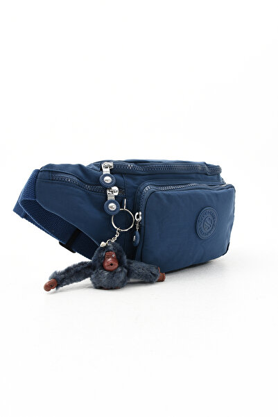 Morpelikan Unisex Water Resistant Crinkle Fabric Navy Adjustable Waist and Shoulder Bag