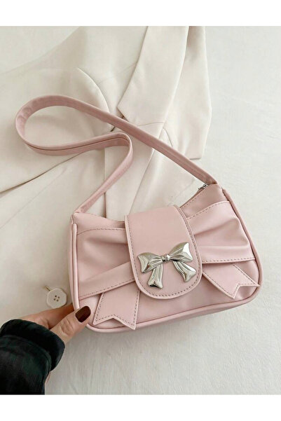 La Saade Y2k Coquette Pembe Fiyonklu Kol Çantası