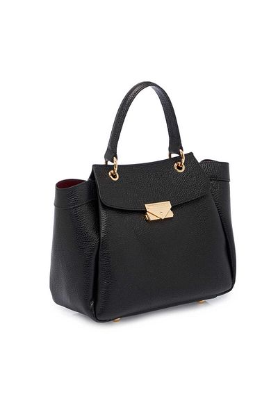 Tergan Black Genuine Leather Women's Shoulder Bag - S25Y1Bc80384-A41