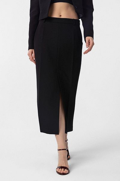 Antioch Black Slit Women's Pencil Skirt