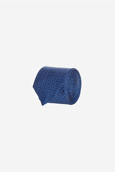 ALTINYILDIZ CLASSICS Men's Navy Blue-Grey Patterned Tie