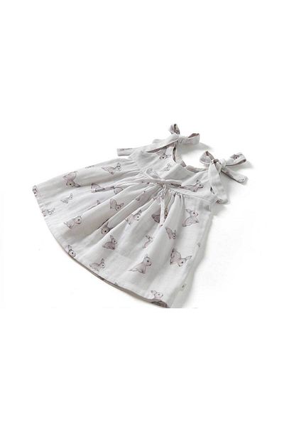 DEUX LAPINS 100% Cotton Muslin Baby Dress