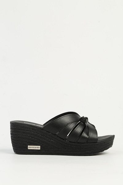 Pierre Cardin نعال بكعب نسائي أسود PC-7514