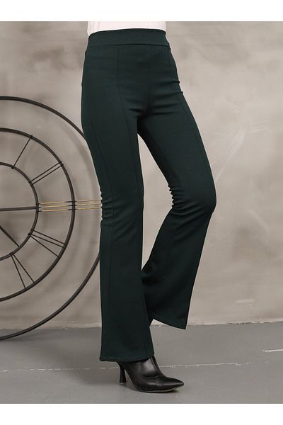 VAV Petrol Color Spanish Leg Trousers - Vav