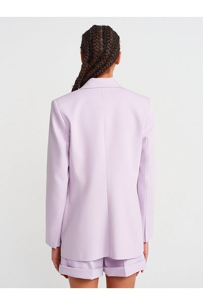 Dilvin 60764 Fitted Blazer-Lilac