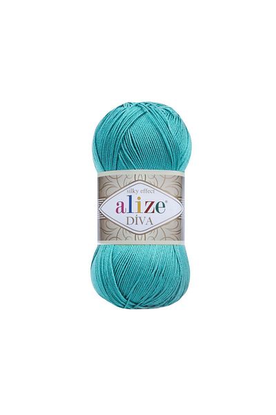 Alize Diva Mercerized 376 Model Cyan Crop Knit Bikini Dress - Rope Summer Pareo Blouse