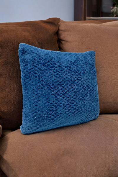 Mislina Home Bohemian Διακοσμητική Μαξιλαροθήκη Ριχτάρι Μαξιλαροθήκη 45x45 εκ. Βενζίνη Μπλε αυθεντικό σχέδιο