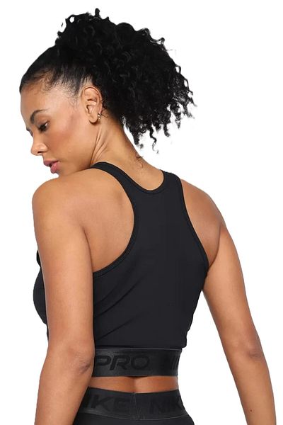 Nike Pro Dri-Fit Graphic Crop Tight Cut Black Women's Sports Tank Top