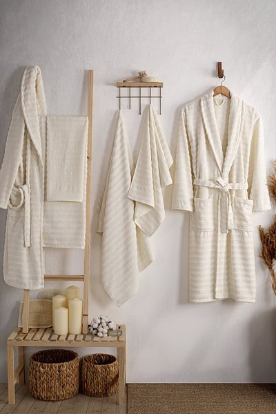 ZEBRA CASA Rena 6-Piece Family Bathrobe Set