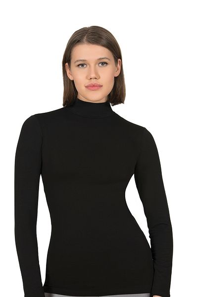 ÖZKAN underwear Özkan 26031 Γυναικείο βαμβακερό μακρυμάνικο κορμάκι με ζιβάγκο