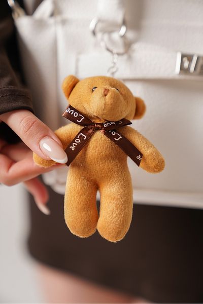 Moda Değirmeni Geantă de mână și de umăr tip baguette pentru femei albă cu ursuleț MD1275-316-0002