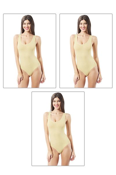 ÖZKAN underwear Özkan 0602 3 pachete pentru femei din bumbac cu curele groase