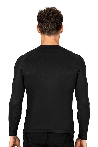 ÖZKAN underwear Özkan 11317 Мъжка долна тениска от термична вискоза с дълги ръкави и яка с багетна яка