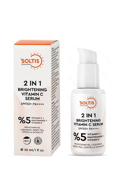 Soltis Vitamin C Serum Spf50+ Pa++++ 30ml, Brightening and Tone Equalizing