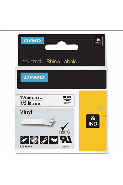 Rhinopro 18444 Beyaz/siyah Renkli Şerit 12 Mm X 5,5 Mt