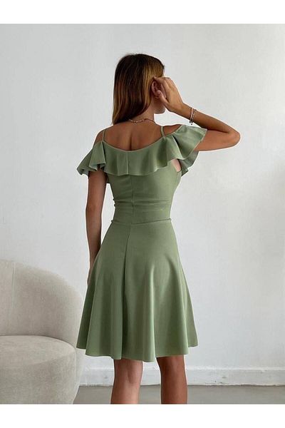 Modafeminen Βραδινό φόρεμα με λαιμόκοψη με λεπτομέρεια και φόρεμα αποφοίτησης 58729 Mint