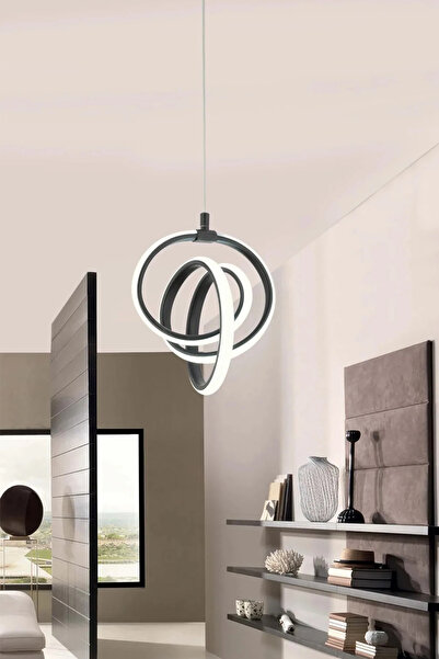 RSCOLLECTIONS İmza Modern Led Avize - 3 Renk Kumandalı Krom