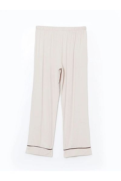 LC Waikiki Lcw Dream Beige Shirt Collar Women's Pajama Set
