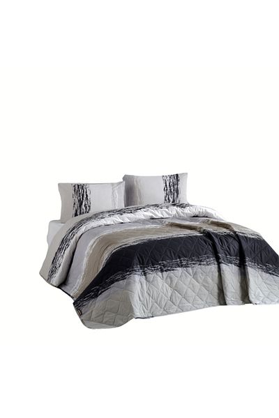Bahar Majoli Home Quilted bedspread set 220x235 cm, Majoli Bahar, 100% cotton, 90 GSM, 3 pieces, Desert