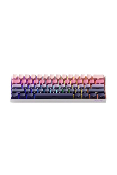 AKKO MONSGEEK FUN60 Max Shine-Through Phantom Pink HE Manyetik Switch ARGB Kablosuz Gaming Klavye