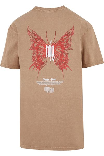 MJ Gonzales Mjg Heavy Oversized Acid Washed Tee - Inferno Butterfly