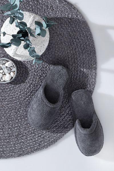 Yataş Essentials Anthracite Bathroom Slippers
