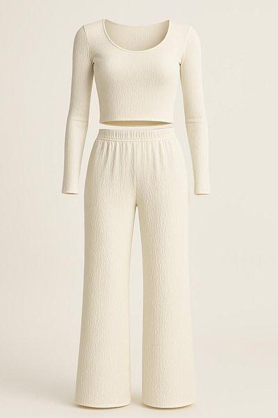 HAKKE Open Collar Long Sleeve/Spanish Leg Two-Piece Suit