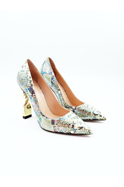 Tenau Pantofi cu toc de damă din piele naturală