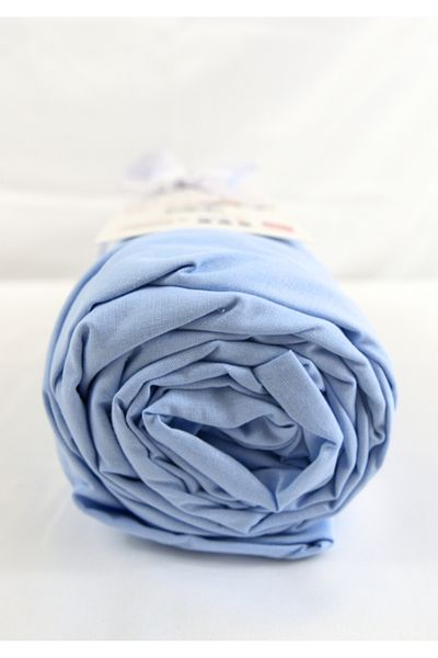 Bahar Majoli Home Cearceaf de pat, Colectia Majoli Bahar Home, 100% bumbac Ranforce 144TC, 90x200+30 cm, Albastru deschis