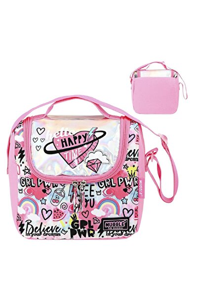 MUGGLE Happy Time Lunch Box με θερμοκούπα ροζ (MU-9073)