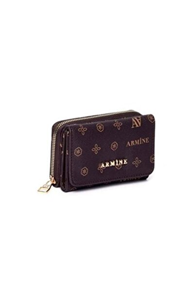 Armine Stylish Small Size Printed Wallet Brown