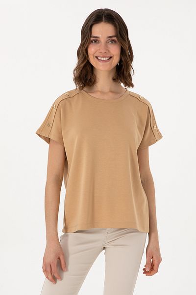 U.S. Polo Assn. Γυναικείο μπλουζάκι Camel Crew Neck 50300737-VR015