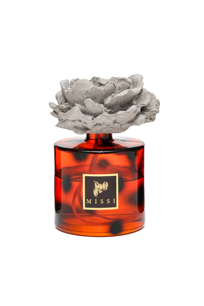 Missi 500 ml Kahverengi Leopar Desenli Cam Şişe Seramik Taşlı Dark Amber Oda ...