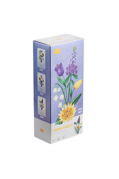 NillyToys Lz1672 Loz Purple Tulip Flower Blocks 534 Pieces