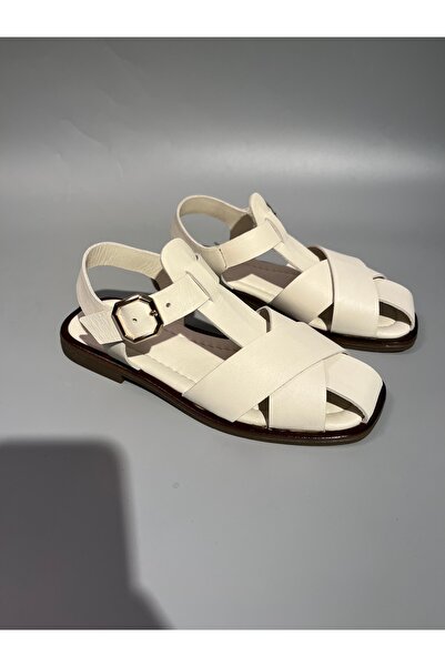 Butik أحذية نوبل صندل نسائي من الجلد الطبيعي