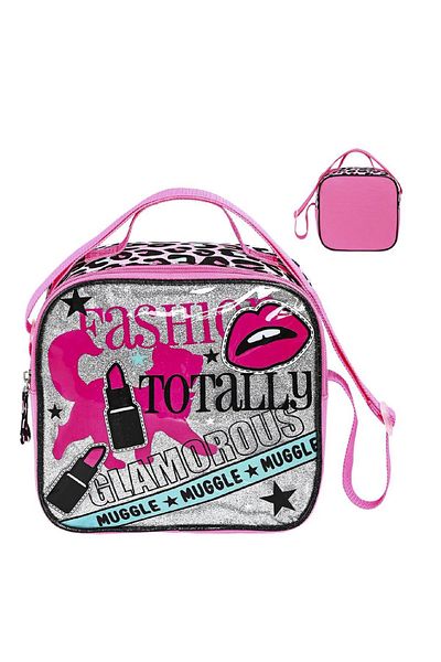 MUGGLE 2 Compartment Fashion Totally School Bag + Thermos Lunchbox