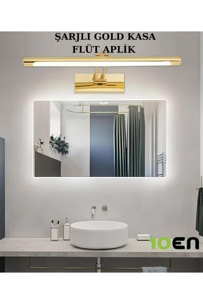 10EN Flüt Şarjlı Gold Kasa Koridor Led Tablo Kuğu Duvar Aplik şarjlı