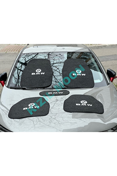 Kızıl Gök BMW Logolu Siyah 5'li Halı Paspas Seti Ön Takım 68x47 Arka Takım 45x46