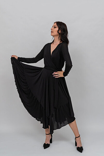 Gorgeaux Rochie Neagra cu Funda Melisa - XL(42)