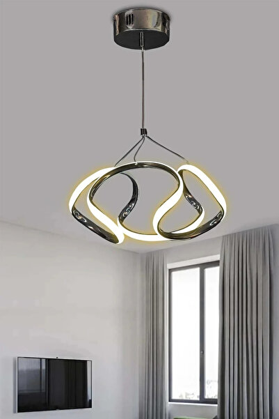 RSCOLLECTIONS Dron Led Avize 3 mt - Salon & Oturma Odası Avizesi Kumandalı Siyah