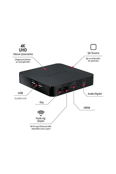 THOMSON Streaming Box 240g, 4K Uhd, Dolby Atmos, Dolby Digital+, Google Voice Control, Wifi